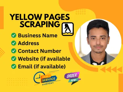 I will scrape Yellow Pages to collect B2B emails, phone numbers, and business data