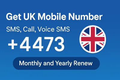 UK Number Activation (+4473) – MSM, Voice SMS & Calling Enabled