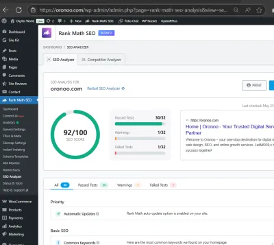 do Rank Math SEO optimization for your WordPress site (1-10 pages)