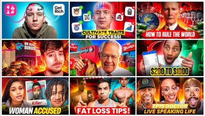 I will design attractive clickbait YouTube thumbnail