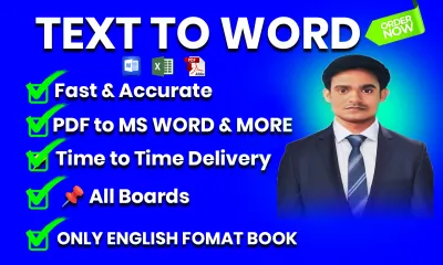 I will convert text to Word document with 100% accuracy