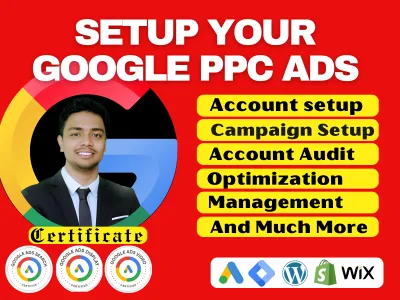  setup, manage, and optimize your google ads, adwords, PPC campaigns