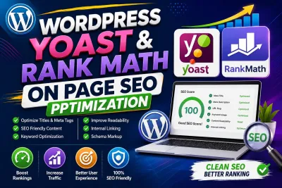 I will do wordpress yoast and rank math on page SEO optimization