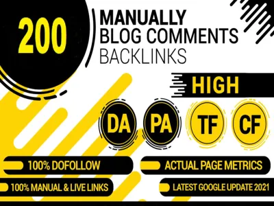 200 Manually Blog comments backlinks seo service rank on Google