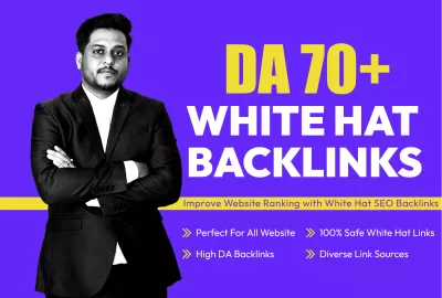 Create 50 White Hat SEO Backlinks DA 70+
