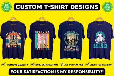 I will do custom unique vintage graphic tshirt design