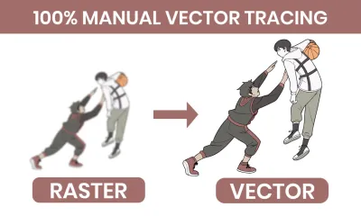 do vector tracing logo to vector, image to vector redraw redesign