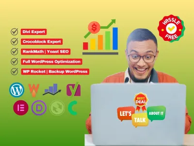 optimize web with WP Rocket, RankMath, Yoast SEO, Backup, Divi Expert, Crocoblock