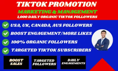 do organically do tiktok promotion to grow real followers only