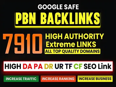 1500 Extreme Permanent PBN backlinks - HIGH DA PA DR UR TF CF Backlink