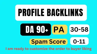 320 manual create Dofollow Profile backlinks Moz da 90+ sites
