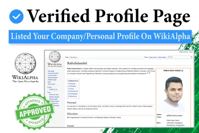Create Company or Personal Profile On WikiAlpha with Blue Verified