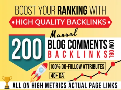 200 high pa da blog comments backlinks manually