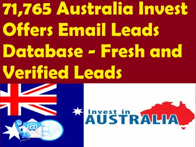 Provide You 71,765 Australia Investment Offers Email Leads Database