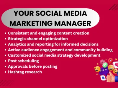 be your social media marketing manager and content creator