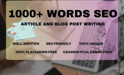 Write 1000 SEO friendly articles for your website, blog