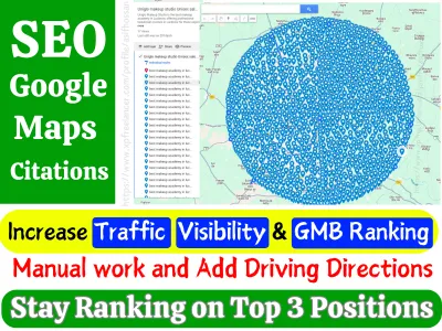 I will do manually google maps citations for GMB Local SEO listing for boost your business on top