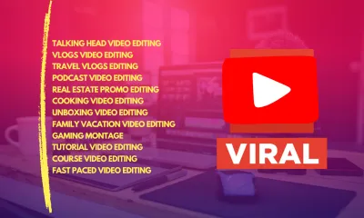 Edit videos for youtube,ads, Vlog, corporate, Travel and Gaming