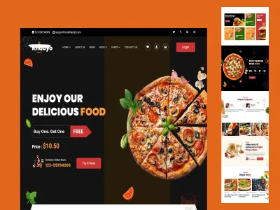 Create a unique restaurant website with online ordering system