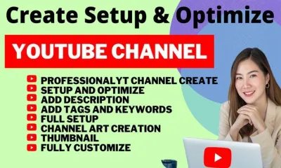 create and setup youtube channel