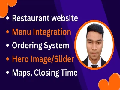 Create a unique restaurant website with online ordering system