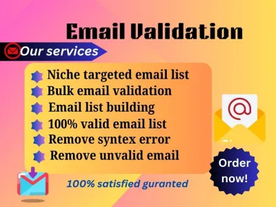 Do 100,000 Email Validation, Verification and Email List Cleaning