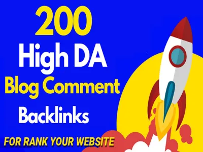 200 Blog Comment SEO Backlinks High DA PA