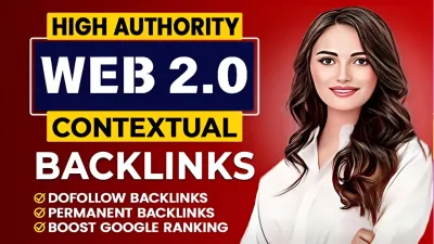 create 1000 high authority web 2.0 contextual SEO dofollow backlinks with niche relevant articles