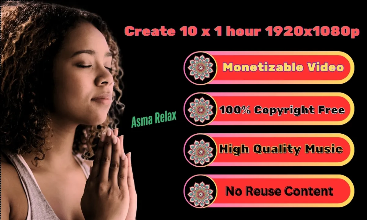 Create YouTube relaxing meditation yoga sleep music videos & SEO