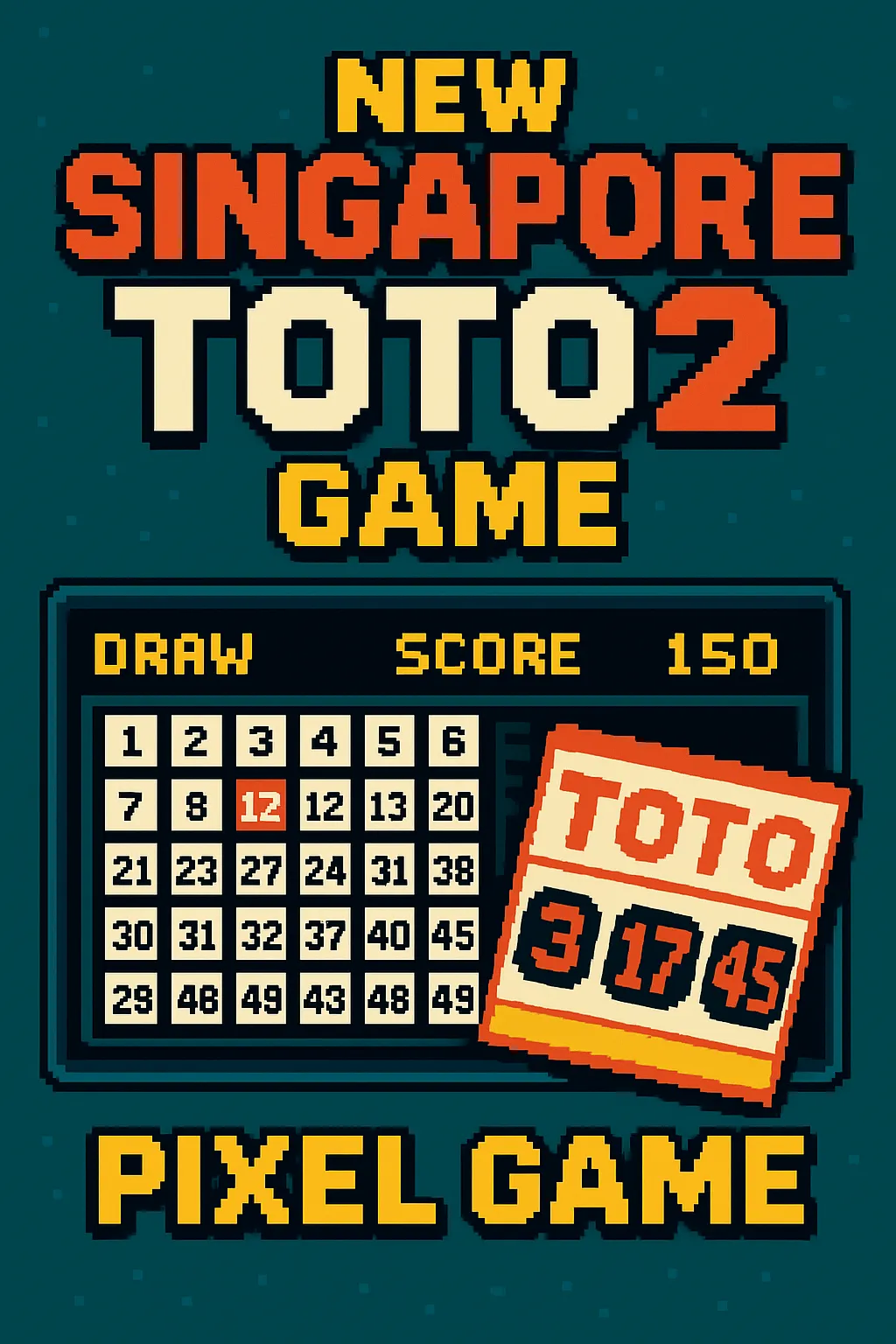 New Singapore Toto2 pixel game with number draw and scoring system