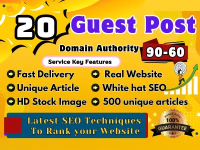 give 20 Guest Post  for Top Google Reach