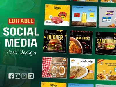 create custom social media posts and canva templates design