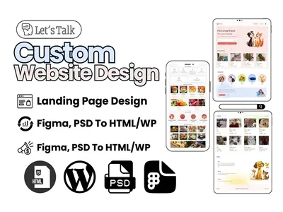 design custom website figma website ui ux psd to html
