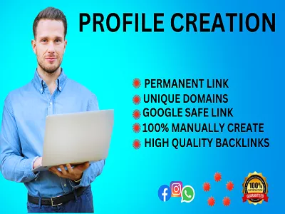 I will do 25 high authority profile backlinks, SEO link building