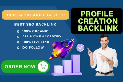 Do 100 High Quality Do-follow 100%  Organic Profile Creation Backlinks