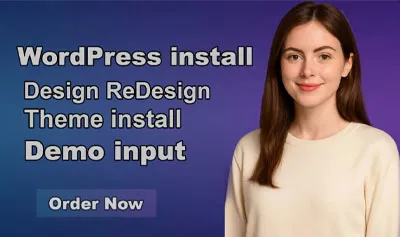 I will install wordpress themeforest theme, demo import and customization