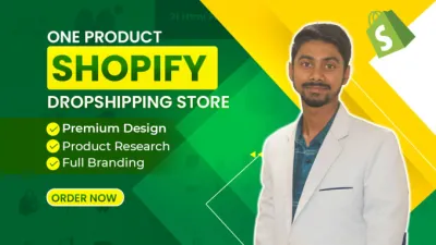 create one product shopify store, niche shopify dropshipping store