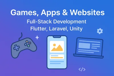 I will develop high-quality Games, Apps, and Websites – Experienced Developer