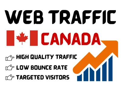 send you 400-500 web traffic per day from the Canada. 15 Days