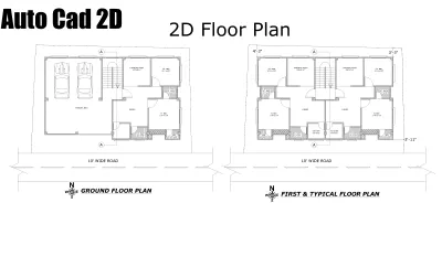 do professional autocad 2d floor plan