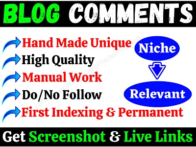 I will manually create 100+ SEO Niche Relevant Blog Comments Backlinks for ranking Google 1st page