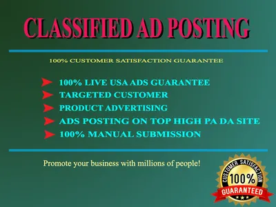 do 50 classified ads submission, manually in USA, UK & Canada