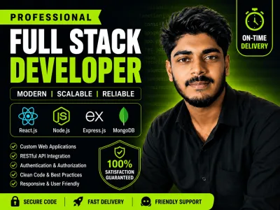 I Will Build a Modern Full Stack MERN Web Application with React Node.js Express and MongoDB