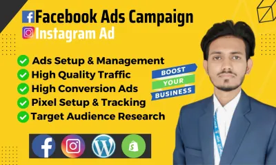 I will be your facebook ads manager, instagram ads, fb ad