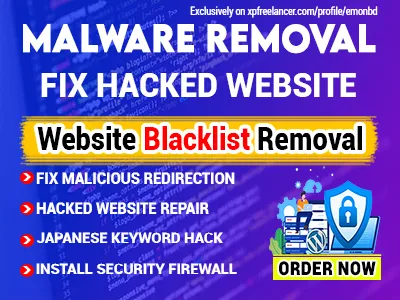 fix hacked wordpress malware removal, virus removal with wordpress security