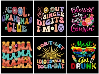 provide typography svg t-shirt design for your business .