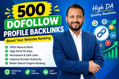 Do Follow Profile Backlinks Service with Index Support