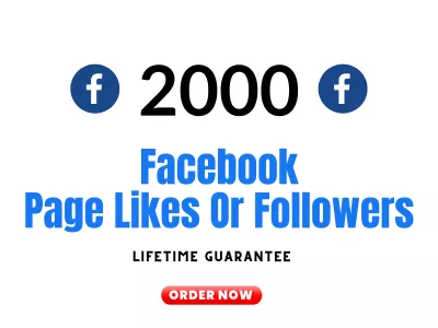 2000 Real Facebook Page Likes Or Followers. Lifetime Guarantee.