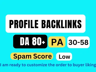 320 manual create Dofollow Profile backlinks Moz da 90+ sites