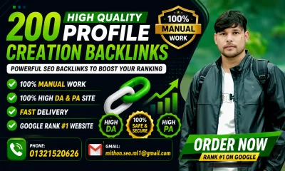 200 High Quality Profile Creation Backlinks.